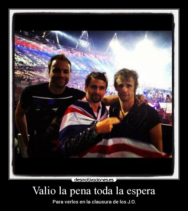 Valio la pena toda la espera - Para verlos en la clausura de los J.O.