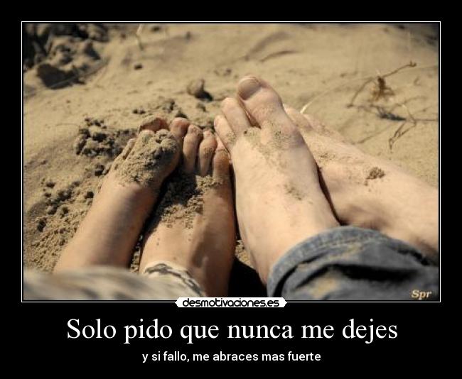 Solo pido que nunca me dejes - 