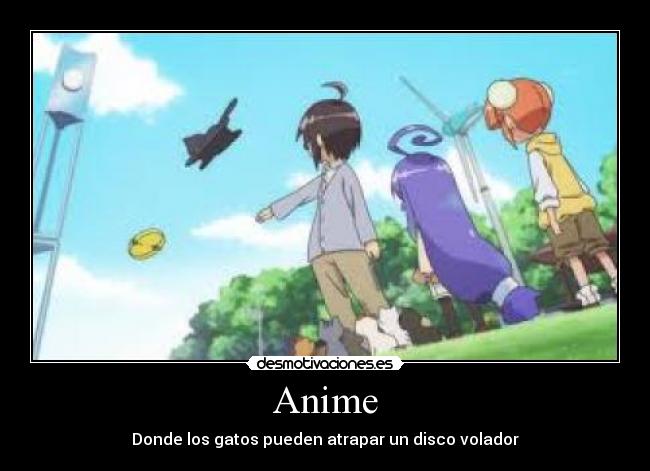 Anime - Donde los gatos pueden atrapar un disco volador