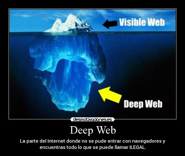 Deep Web - La parte del Internet donde no se pude entrar con navegadores y
encuentras todo lo que se puede llamar ILEGAL.