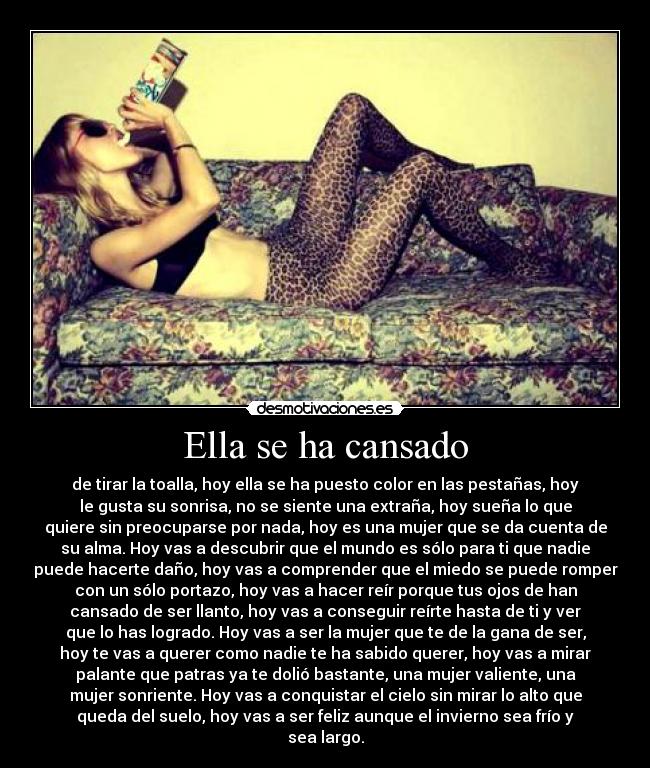 Ella se ha cansado - 