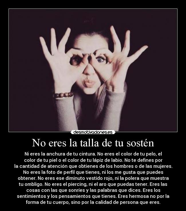 No eres la talla de tu sostén -