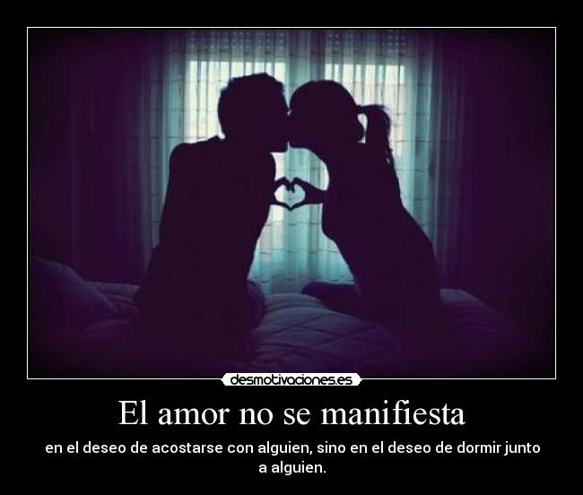 El amor no se manifiesta -