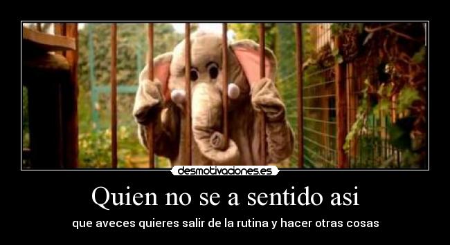Quien no se a sentido asi - que aveces quieres salir de la rutina y hacer otras cosas
