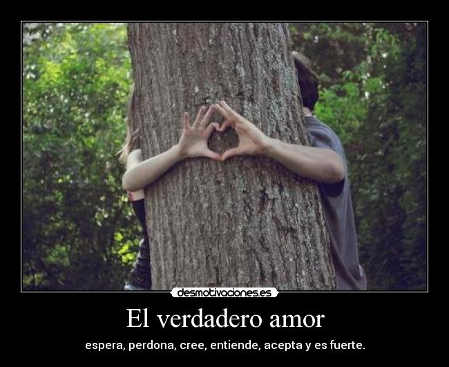 El verdadero amor - espera, perdona, cree, entiende, acepta y es fuerte.
