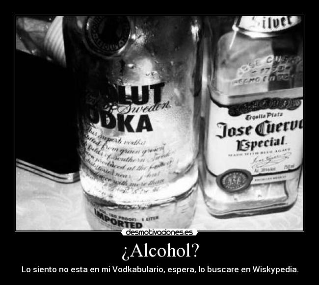 ¿Alcohol? - 