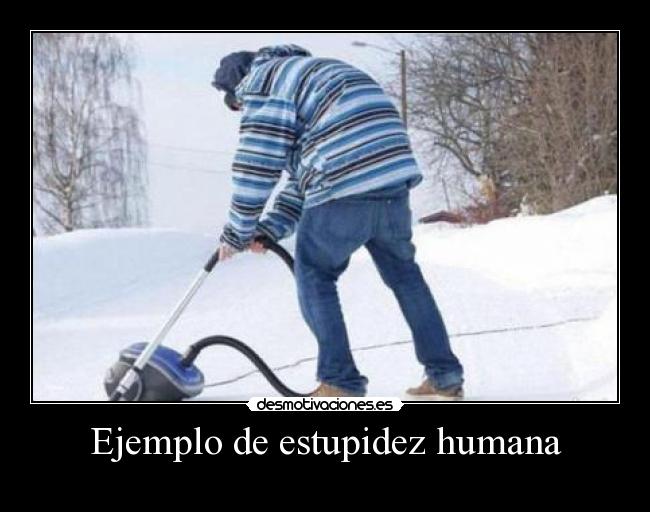 Ejemplo de estupidez humana -