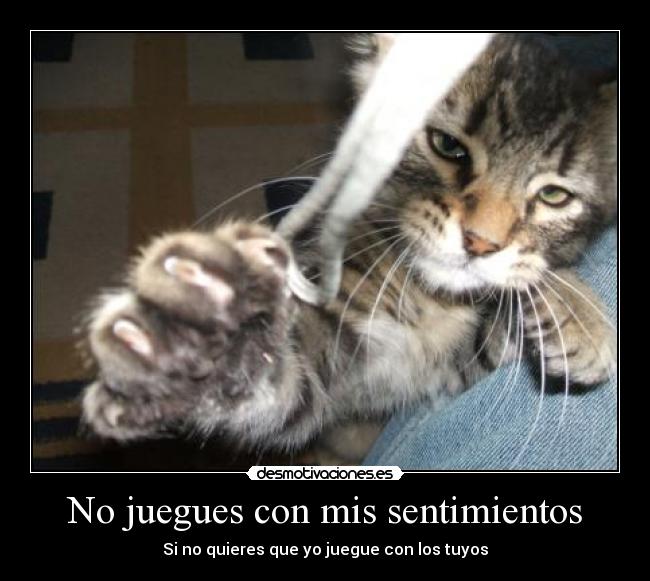 No juegues con mis sentimientos -