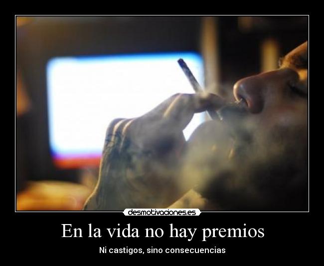 En la vida no hay premios - Ni castigos, sino consecuencias