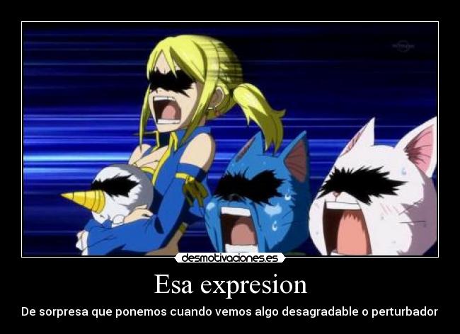 carteles anime otaku fairy tail sorpresa desagradable muwigaraklan encanto imagen desmotivaciones
