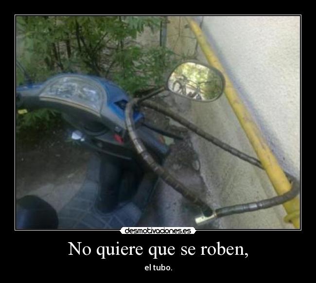 No quiere que se roben, - 