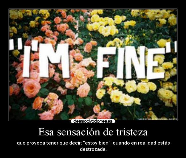 Esa sensación de tristeza - 