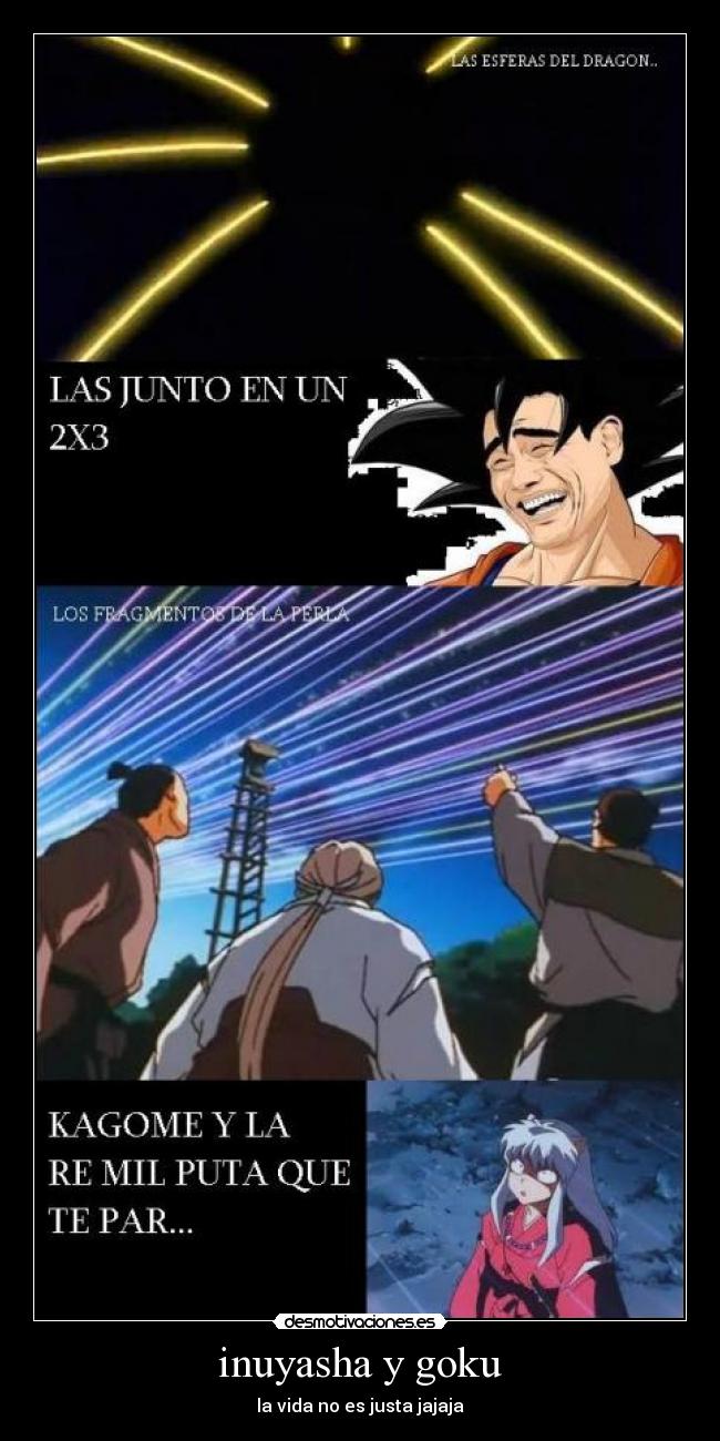 inuyasha y goku -