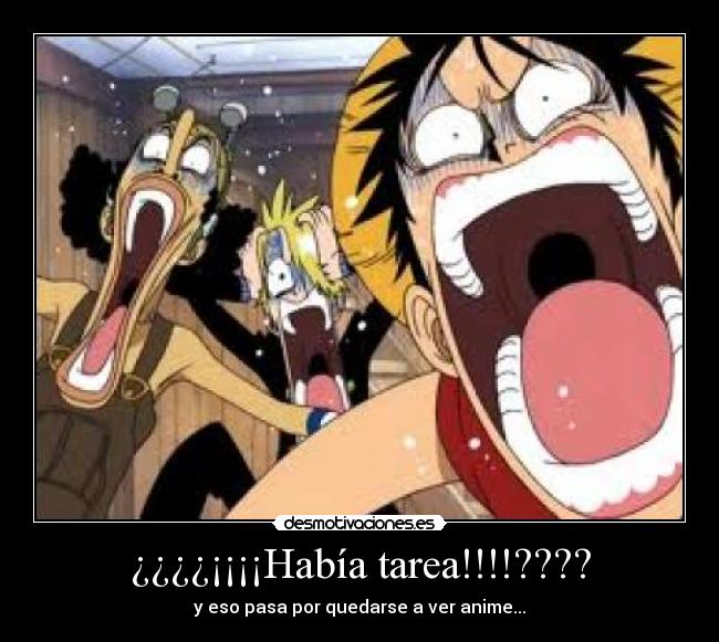 ¿¿¿¿¡¡¡¡Había tarea!!!!???? -