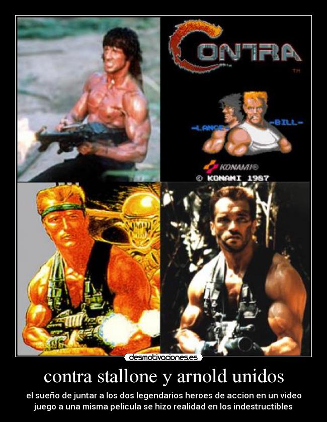 carteles indestructibles the expendables video juego contra rambo terminator desmotivaciones