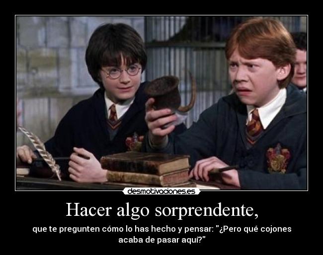 carteles sorprendente pasar como harry potter ron foreverclarinetista desmotivaciones
