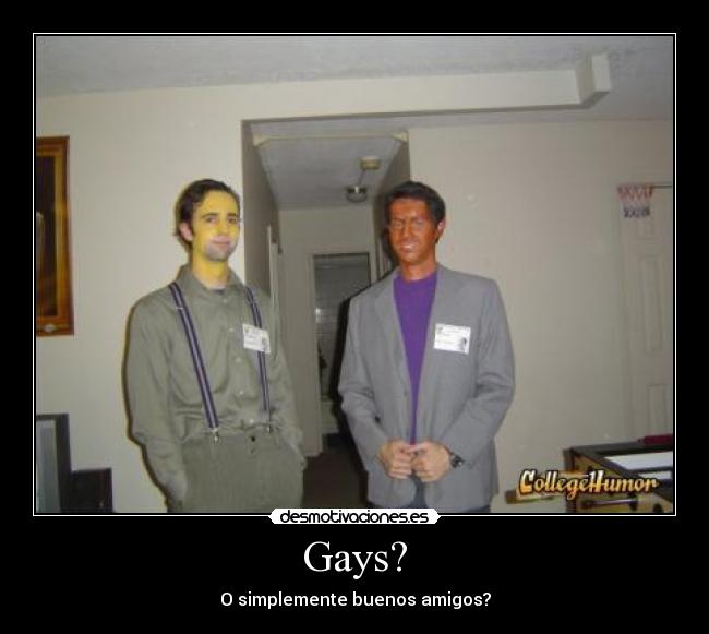 Gays? - O simplemente buenos amigos?
