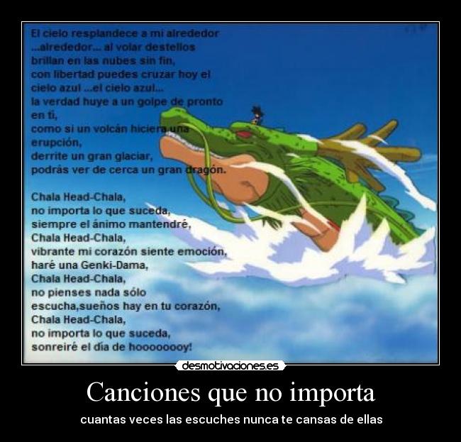 Canciones que no importa - cuantas veces las escuches nunca te cansas de ellas