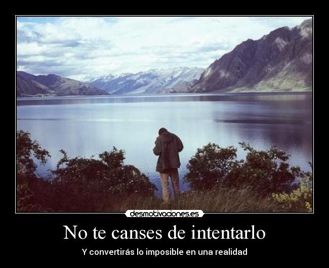 No te canses de intentarlo - 