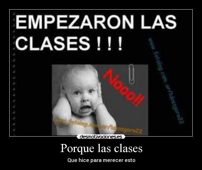 Porque las clases -