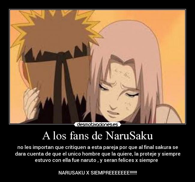 A los fans de NaruSaku -