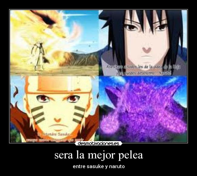 sera la mejor pelea - entre sasuke y naruto