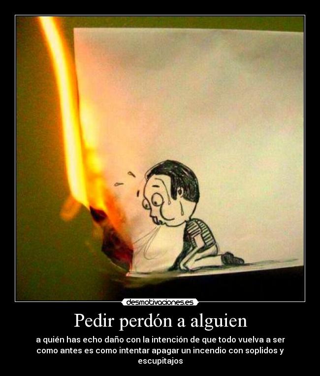 Pedir perdón a alguien -
