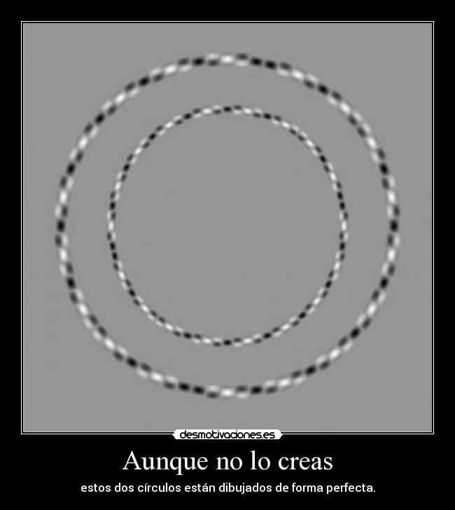 Aunque no lo creas - estos dos círculos están dibujados de forma perfecta.