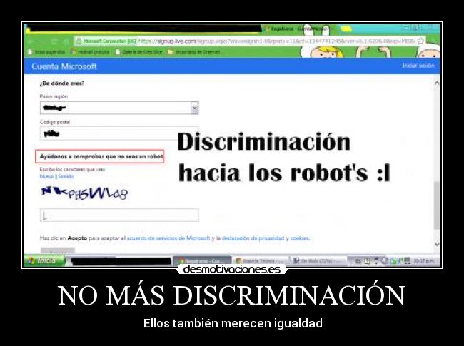 NO MÁS DISCRIMINACIÓN - Ellos también merecen igualdad