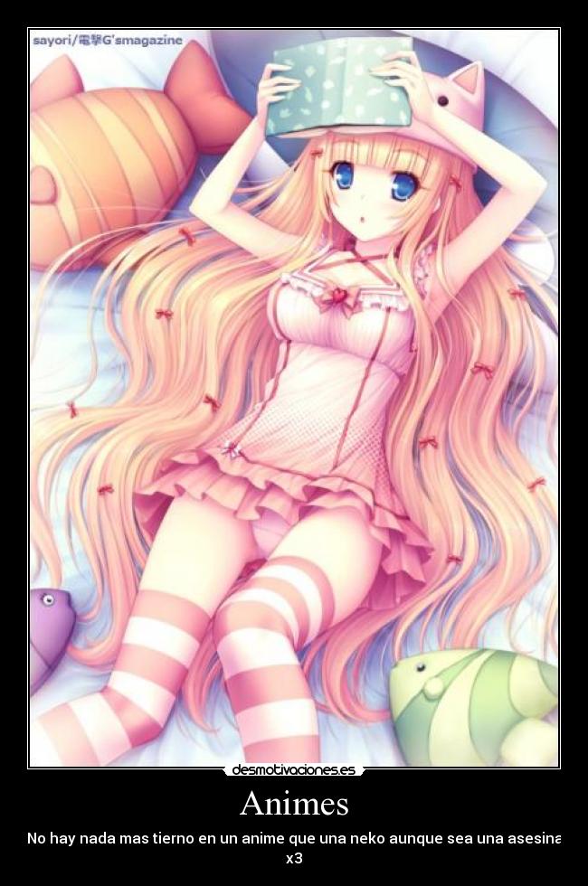 Animes - No hay nada mas tierno en un anime que una neko aunque sea una asesina x3