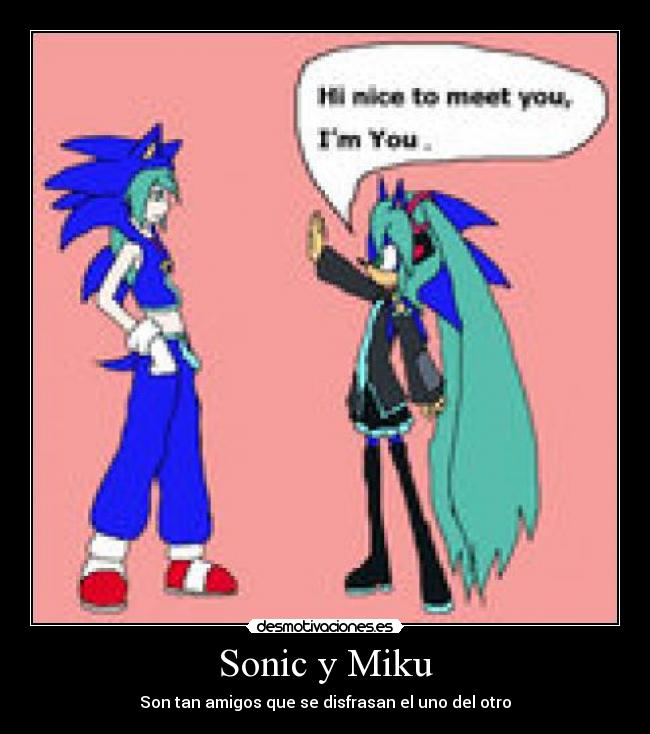 Sonic y Miku -