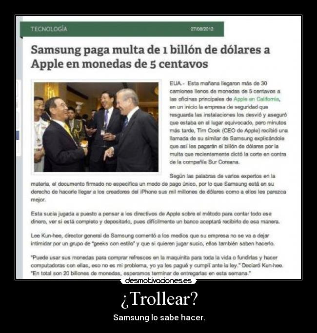 ¿Trollear? - Samsung lo sabe hacer.