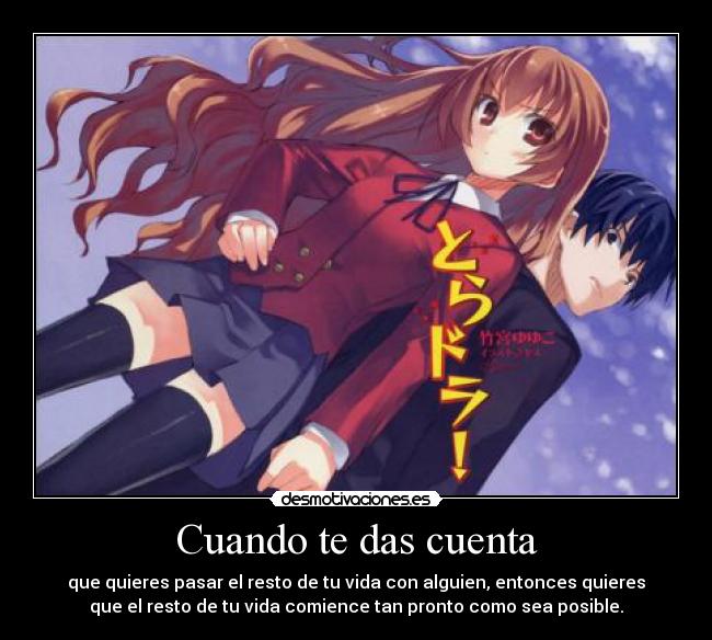 carteles aisaka taiga takasu ryuugu toradora anime desmotivaciones