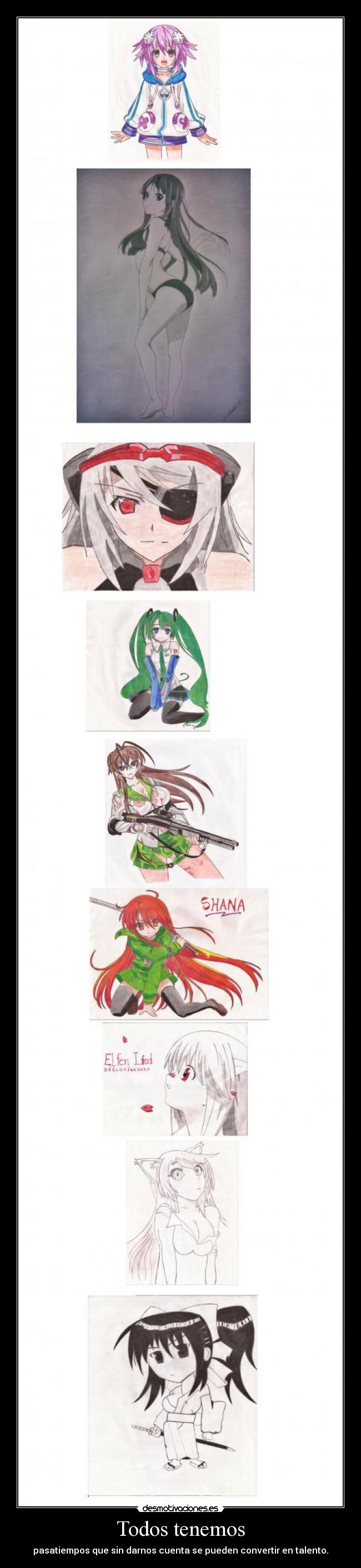 carteles anime manga otaku dibujo dibujos todos los que tengo desmotivaciones