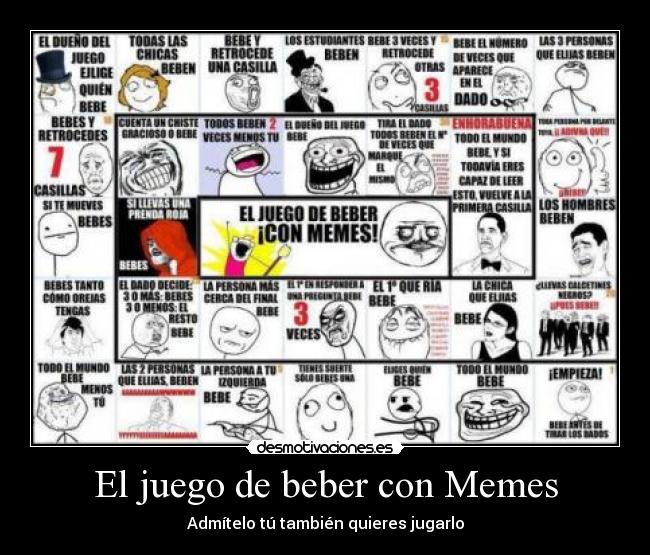 El juego de beber con Memes - Admítelo tú también quieres jugarlo