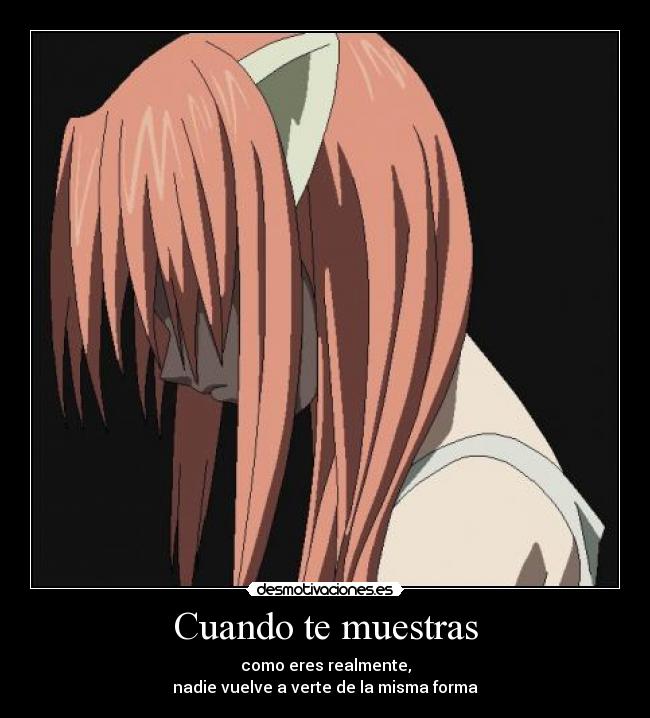 carteles raptorhunters harukaze anime elfen lied triste historia lucy desmotivaciones