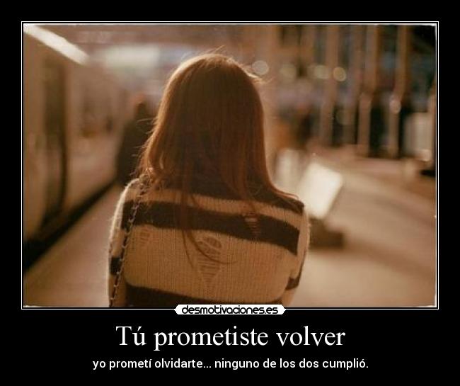 Tú prometiste volver -