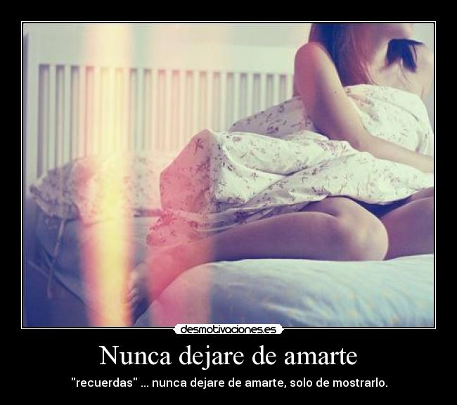 Nunca dejare de amarte - recuerdas ... nunca dejare de amarte, solo de mostrarlo.