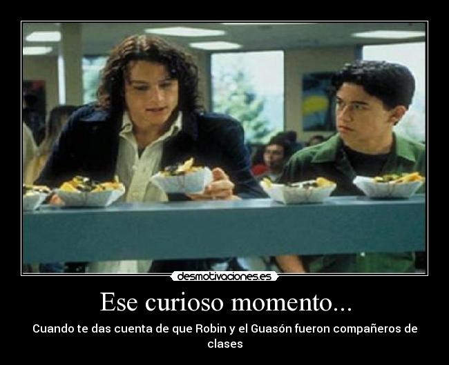 Ese curioso momento... - Cuando te das cuenta de que Robin y el Guasón fueron compañeros de clases