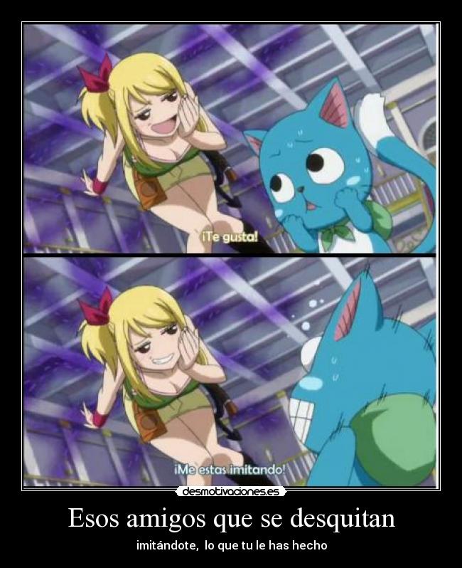 carteles amigos fairy tail anime manga otaku desmotivaciones