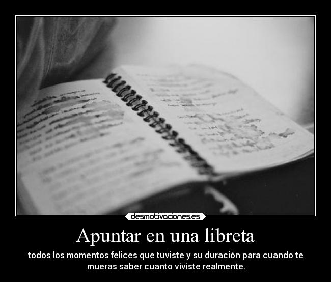 Apuntar en una libreta -