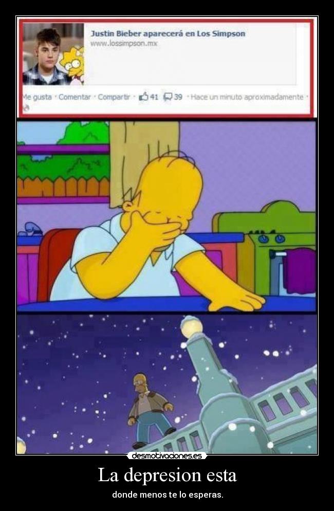 La depresion esta - donde menos te lo esperas.