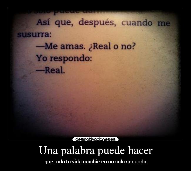 Una palabra puede hacer -