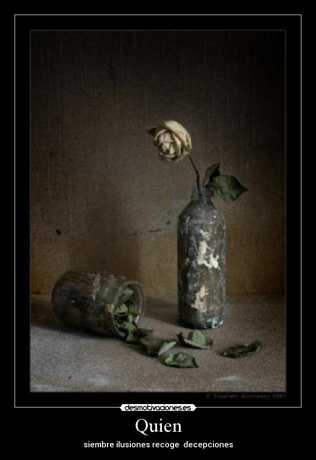 Quien - siembre ilusiones recoge decepciones