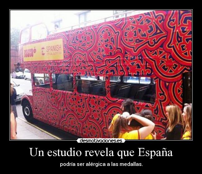 Un estudio revela que España - podría ser alérgica a las medallas.