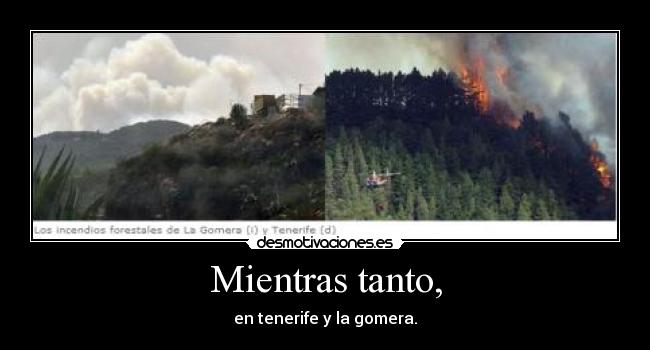 Mientras tanto, - en tenerife y la gomera.