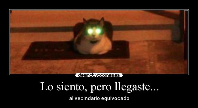 Lo siento, pero llegaste... - 