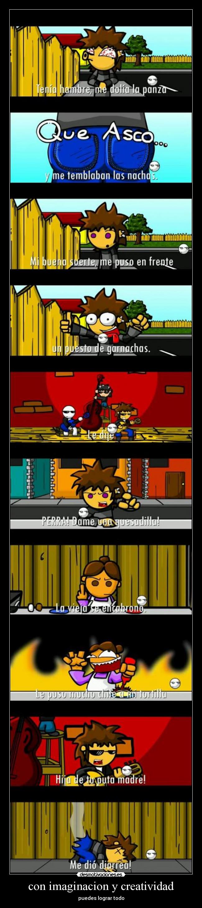 con imaginacion y creatividad -