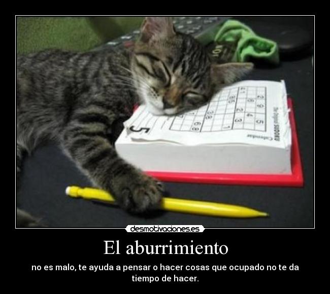 carteles aburrimiento placer saber que tiene nada que hacer desmotivaciones