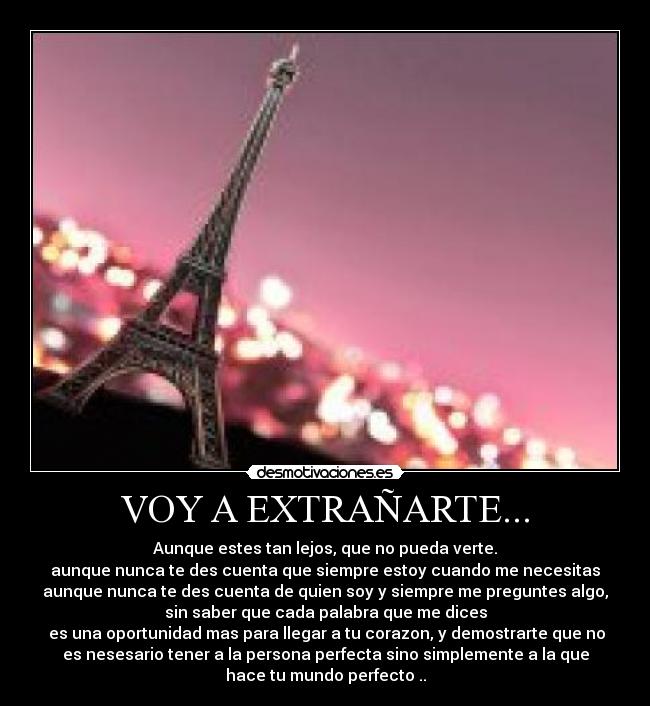 VOY A EXTRAÑARTE... -